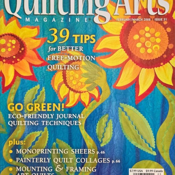Quilting Arts Magazine February March 2008 39 tips for free motion quilting - Picture 7 of 16